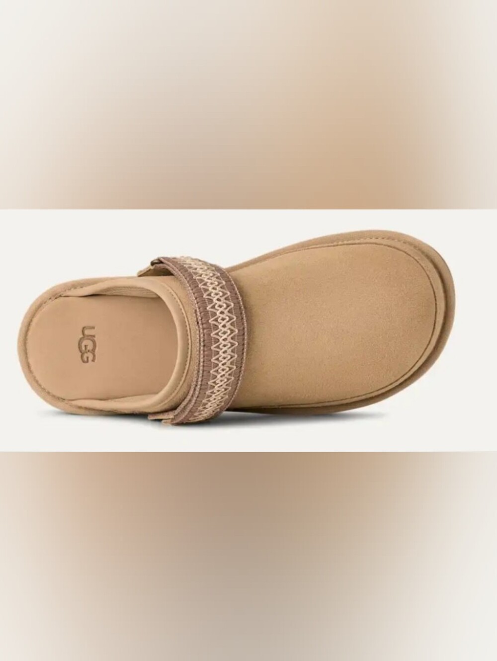 UGG Goldenstar UGGbraid Clog Chestnut  Slip-Ons Size 8 Used Great - Picture 3 of 13